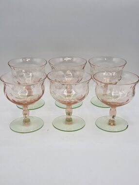 Vintage Weston Watermelon Tall Sherbet Champagne Coupe